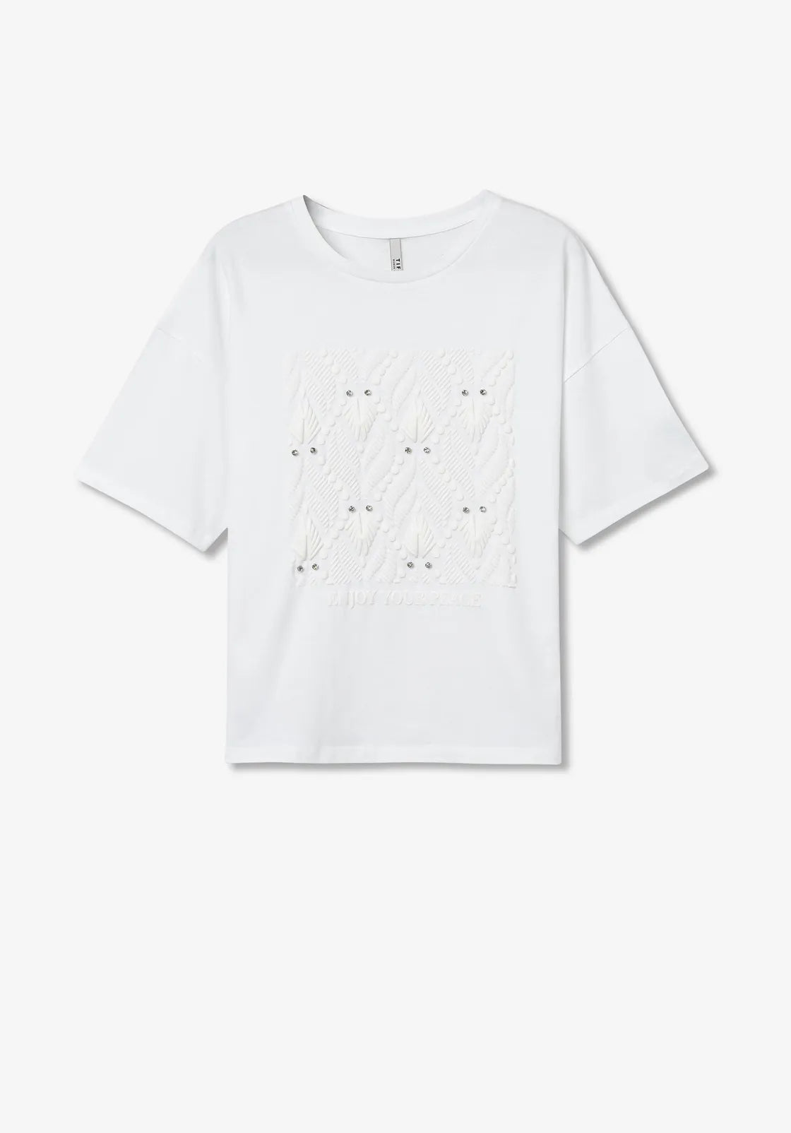 Tiffosi T-Shirt Strass-White