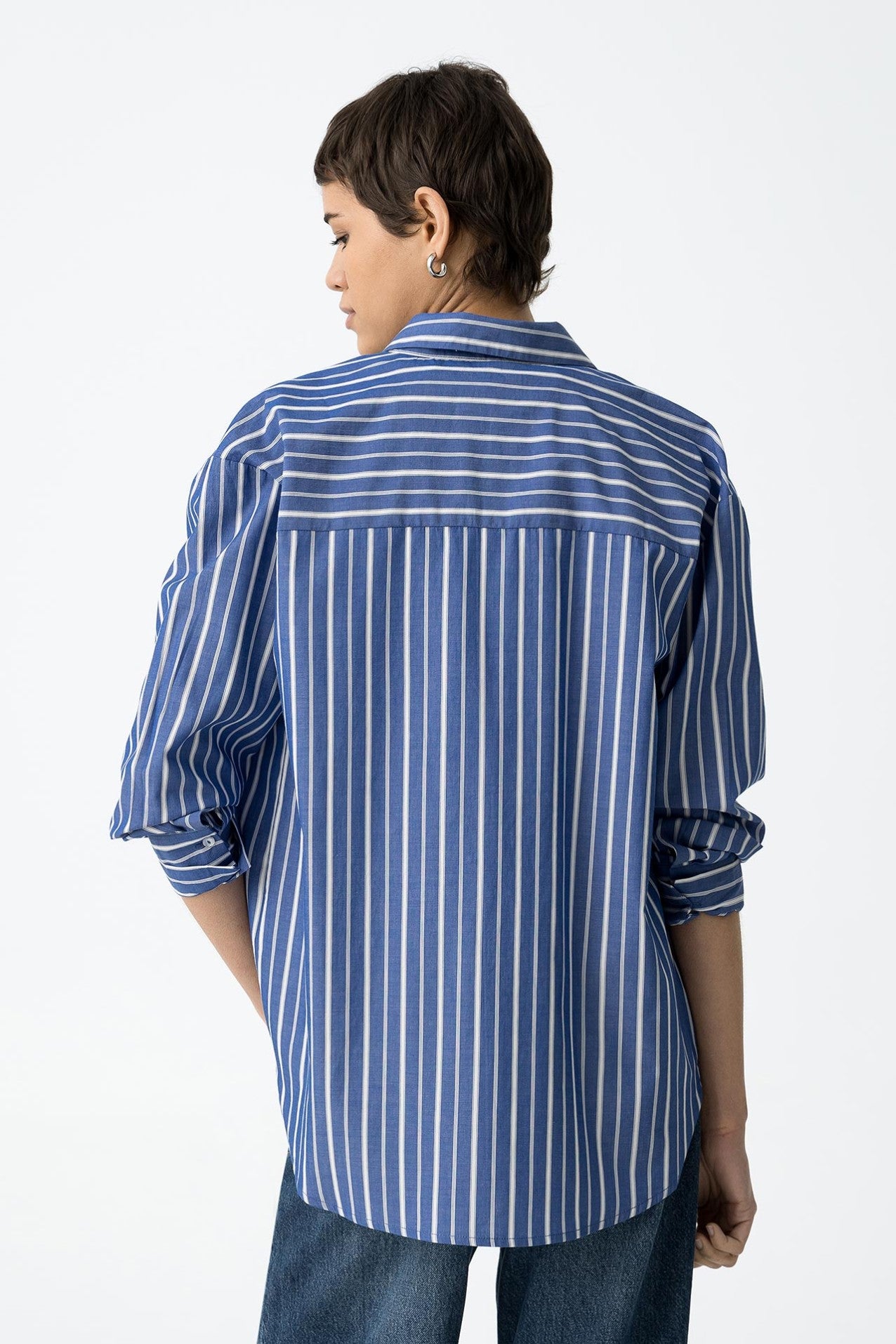 Tiffosi Castro Stripe Dark Blue Shirt.