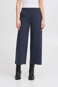 ICHI IHKATE SUS WIDE PA Trousers - Navy.