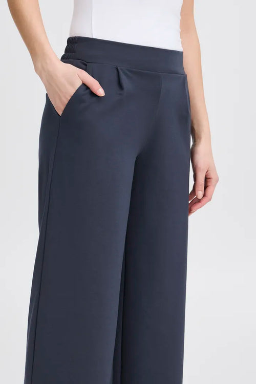 ICHI IHKATE SUS WIDE PA Trousers - Navy.