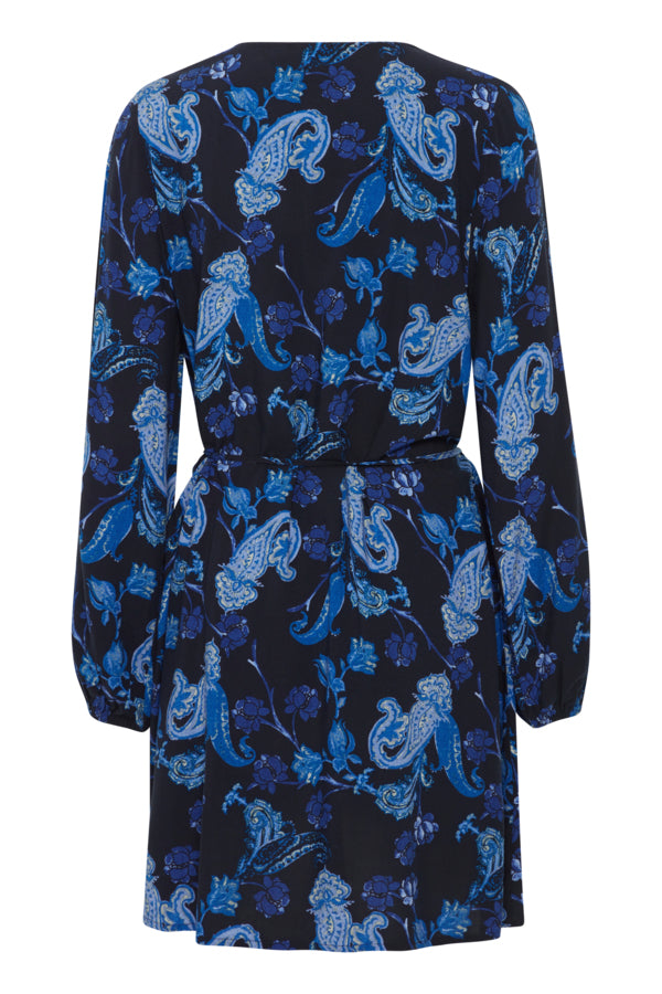 ICHI IHVERA Dress-Blue Paisley