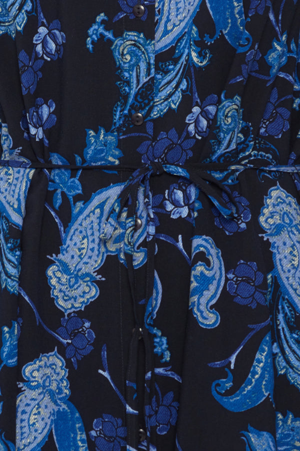 ICHI IHVERA Dress-Blue Paisley