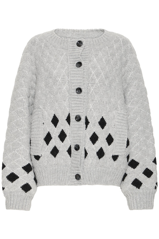 ICHI IHCORTANA Bomber Style Cardigan