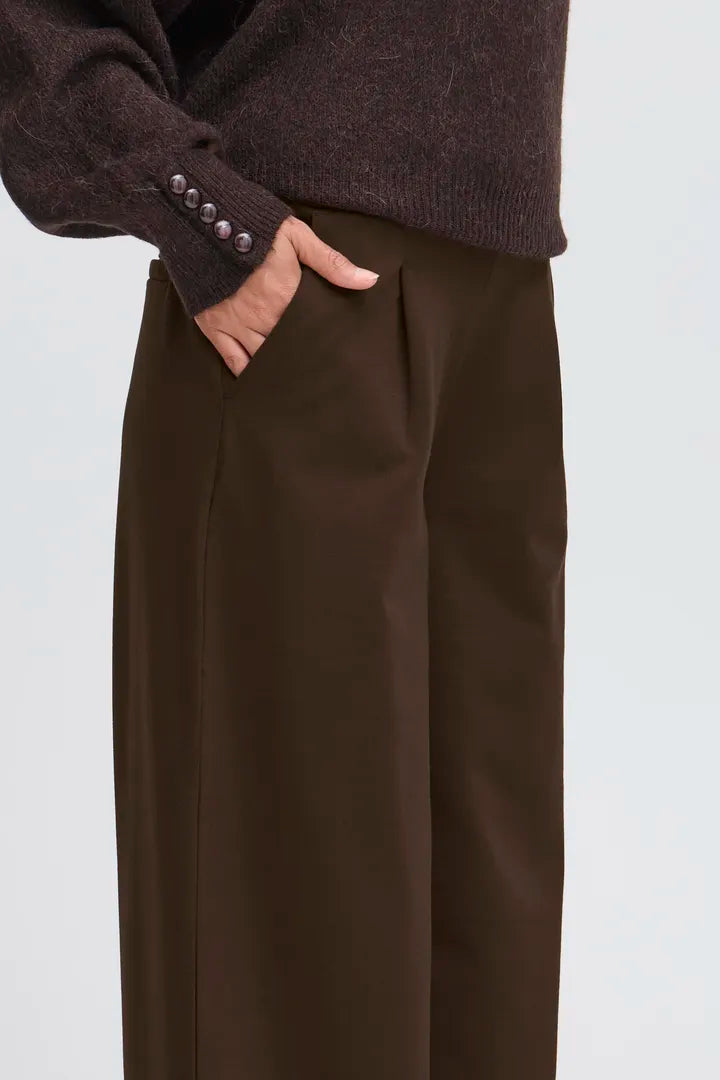 ICHI IHKATESUS Long Wide PA2 TRousers - Brow.