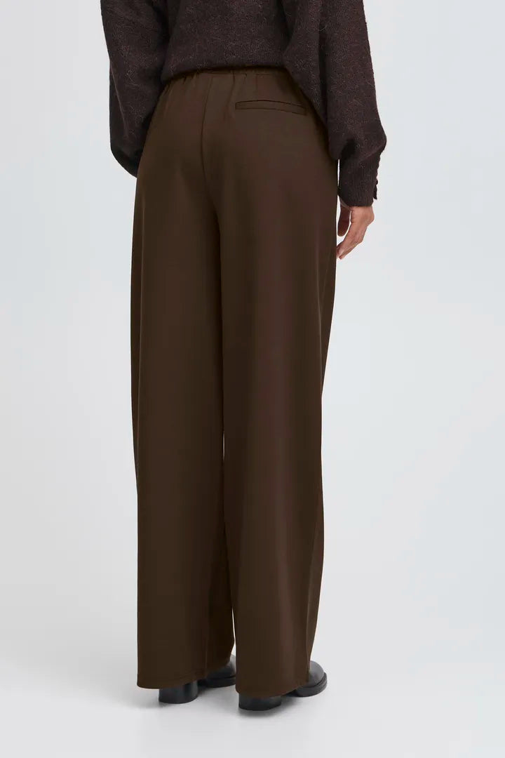 ICHI IHKATESUS Long Wide PA2 TRousers - Brow.