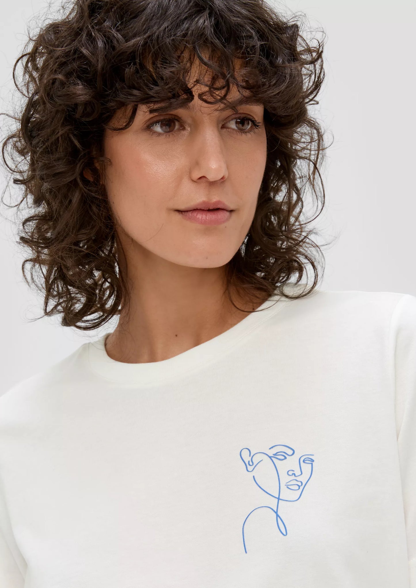 S.Oliver T-Shirt-White with striking design