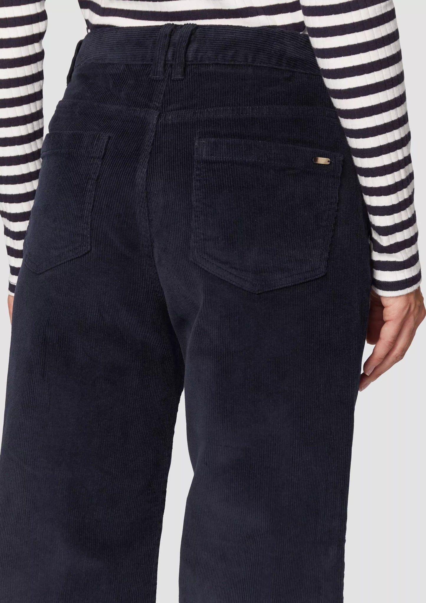 S.Oliver Corduroy Trousers-Navy