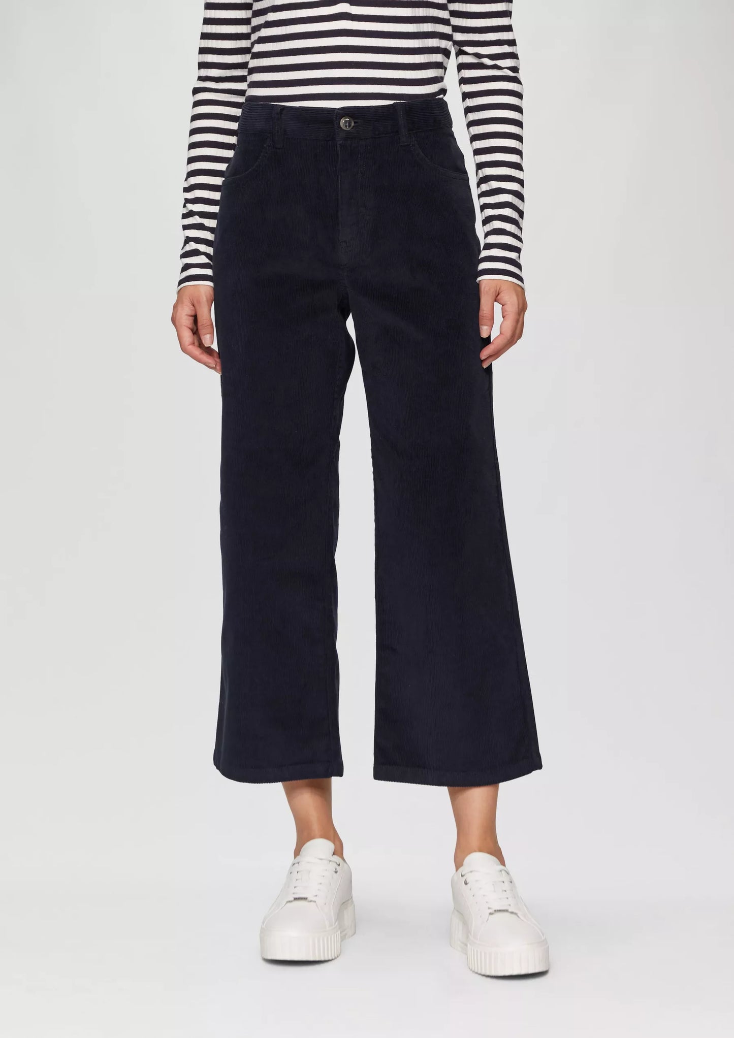 S.Oliver Corduroy Trousers-Navy