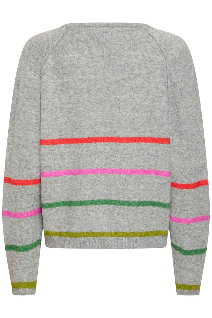 ICHI IHDASILA LS4 Jumper - Grey Mix.