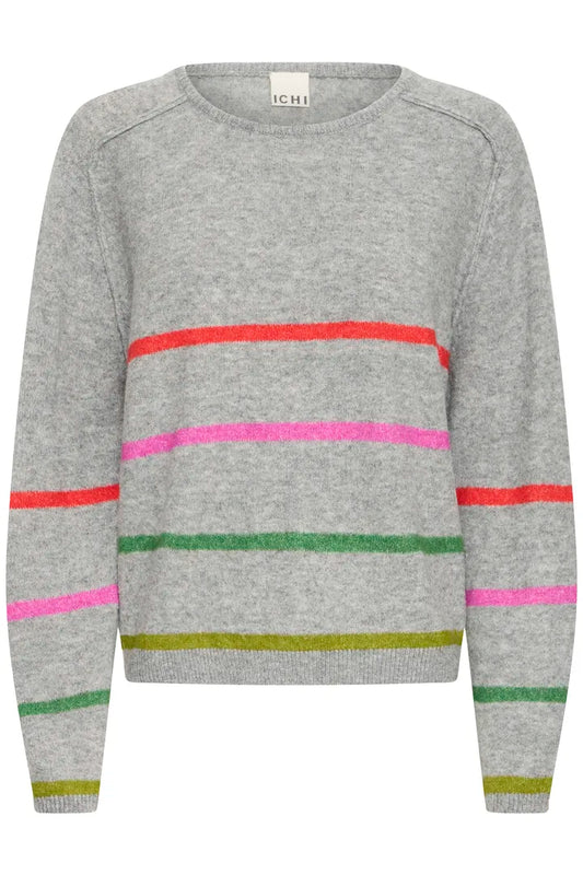 ICHI IHDASILA LS4 Jumper - Grey Mix.