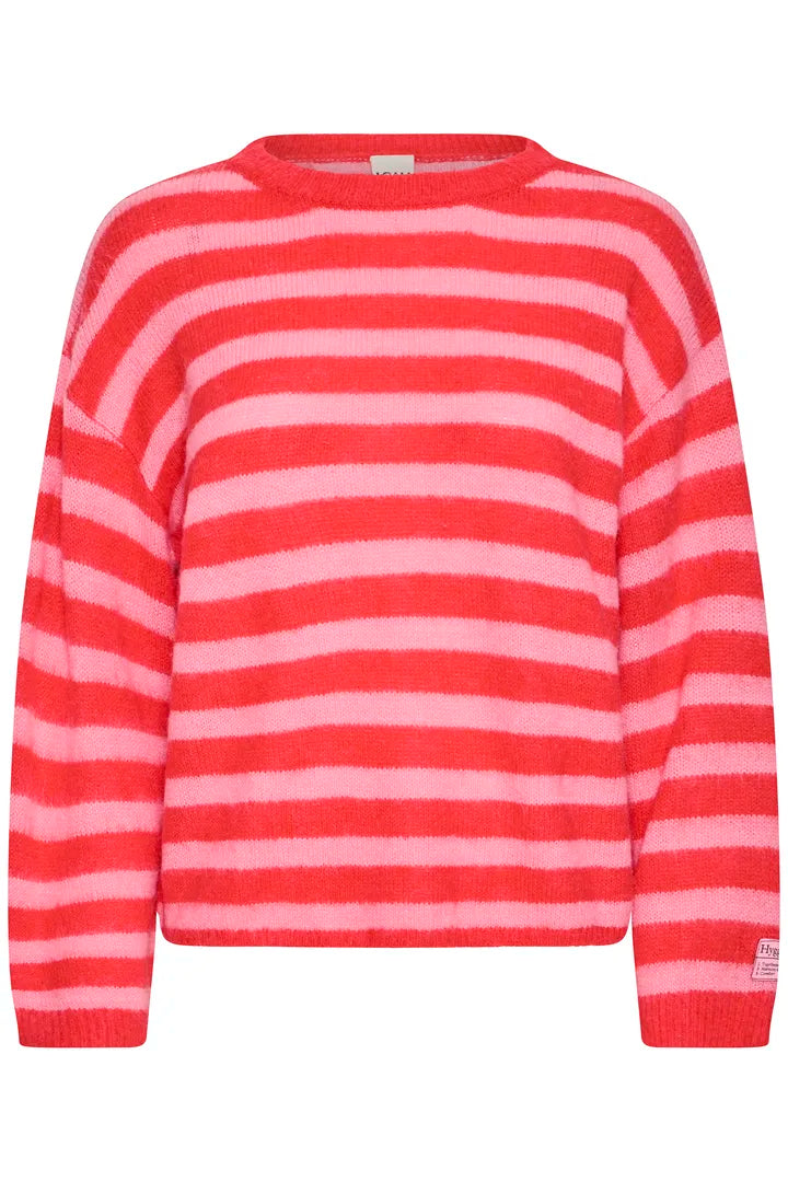 ICHI IHBLUSH LS - Jumper - Pink & Orange Stripe