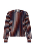 ICHI IHLIOMO LS Top - Navy/Burgundy Mix.