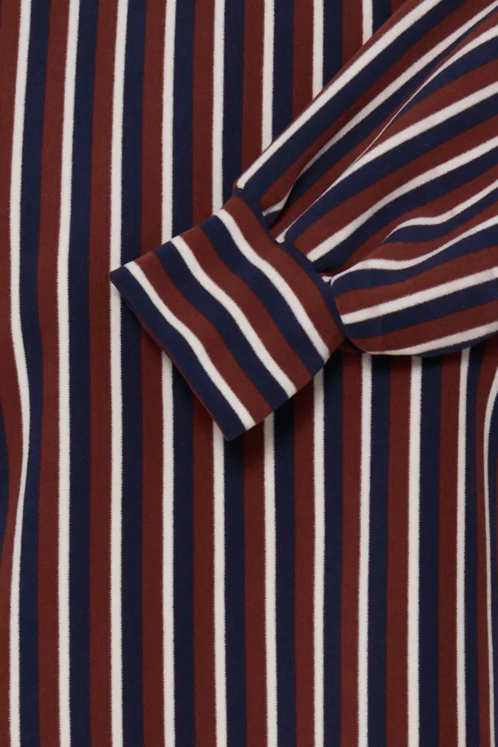 ICHI IHLIOMO LS Top - Navy/Burgundy Mix.