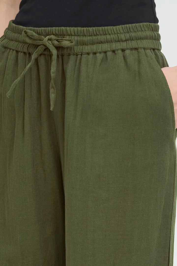 ICHI IAFOXA BEACH PT  - Trousers Green.