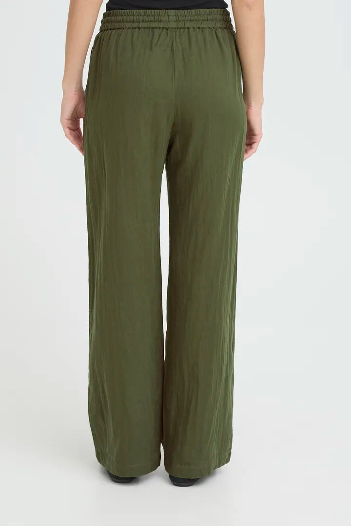ICHI IAFOXA BEACH PT  - Trousers Green.
