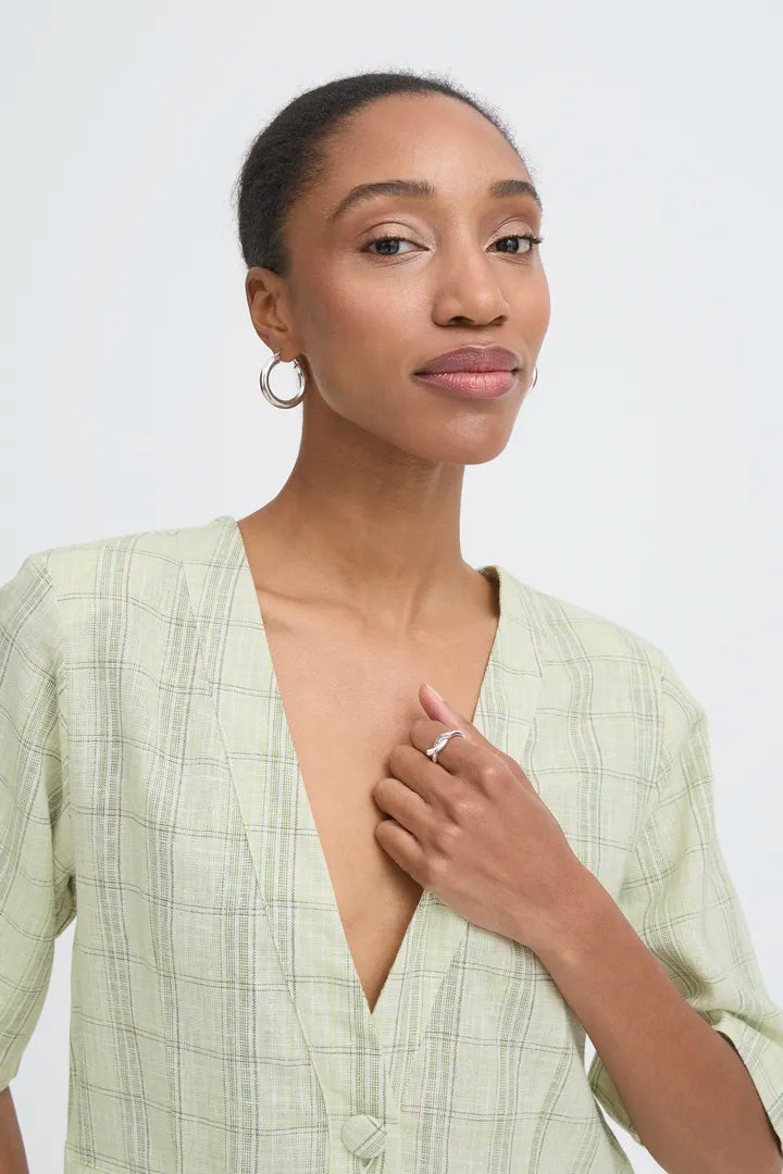 ICHI IHLINNO BL2 Blouse - Green