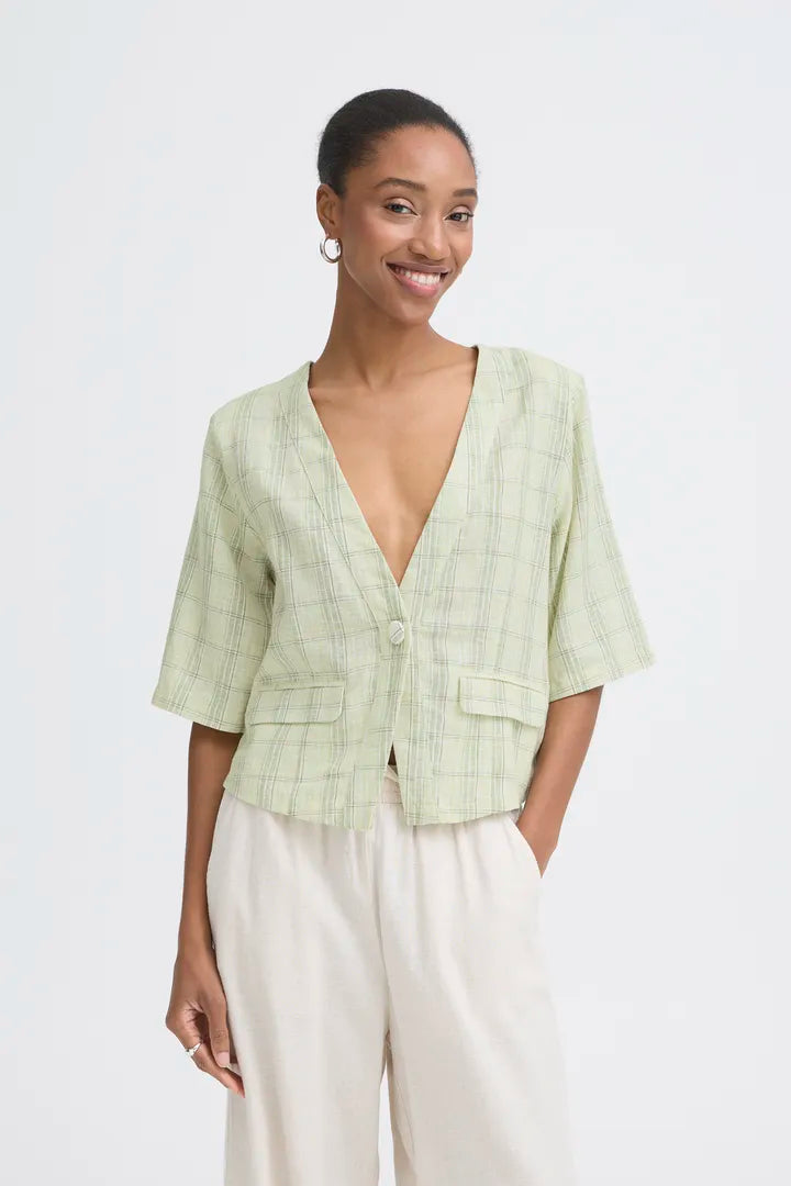 ICHI IHLINNO BL2 Blouse - Green