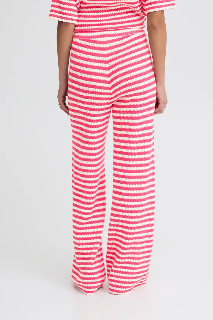 ICHI IHLORIANNA PA Trousers  - Pink Stripe