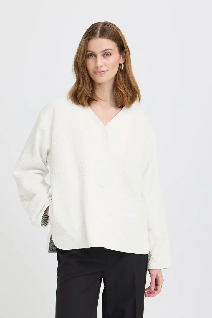 ICHI IHKATE QUILTED JA - White