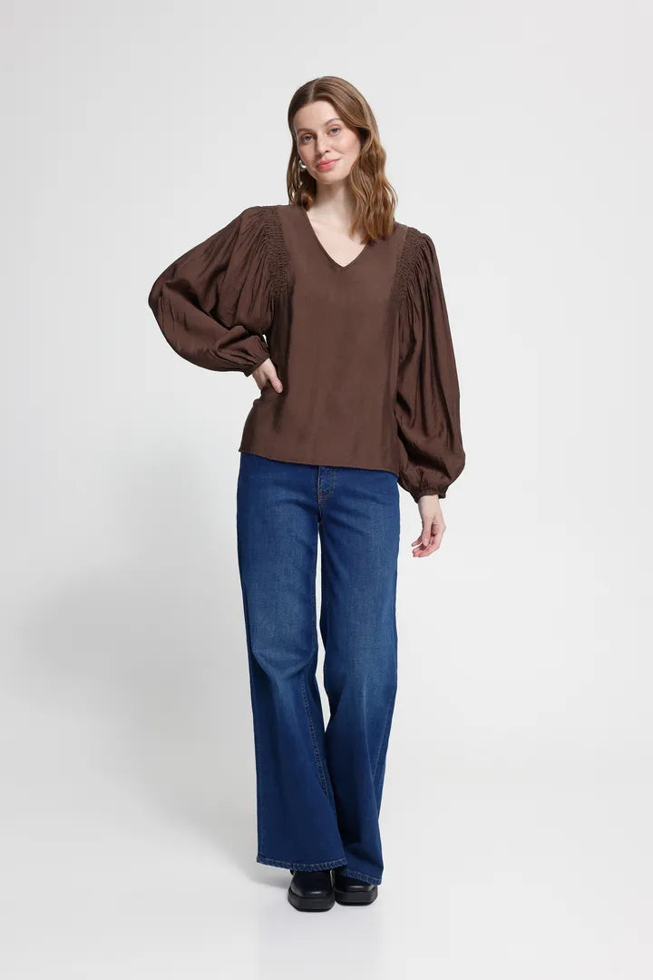 ICHI IHIMELDA LS Blouse - Brown