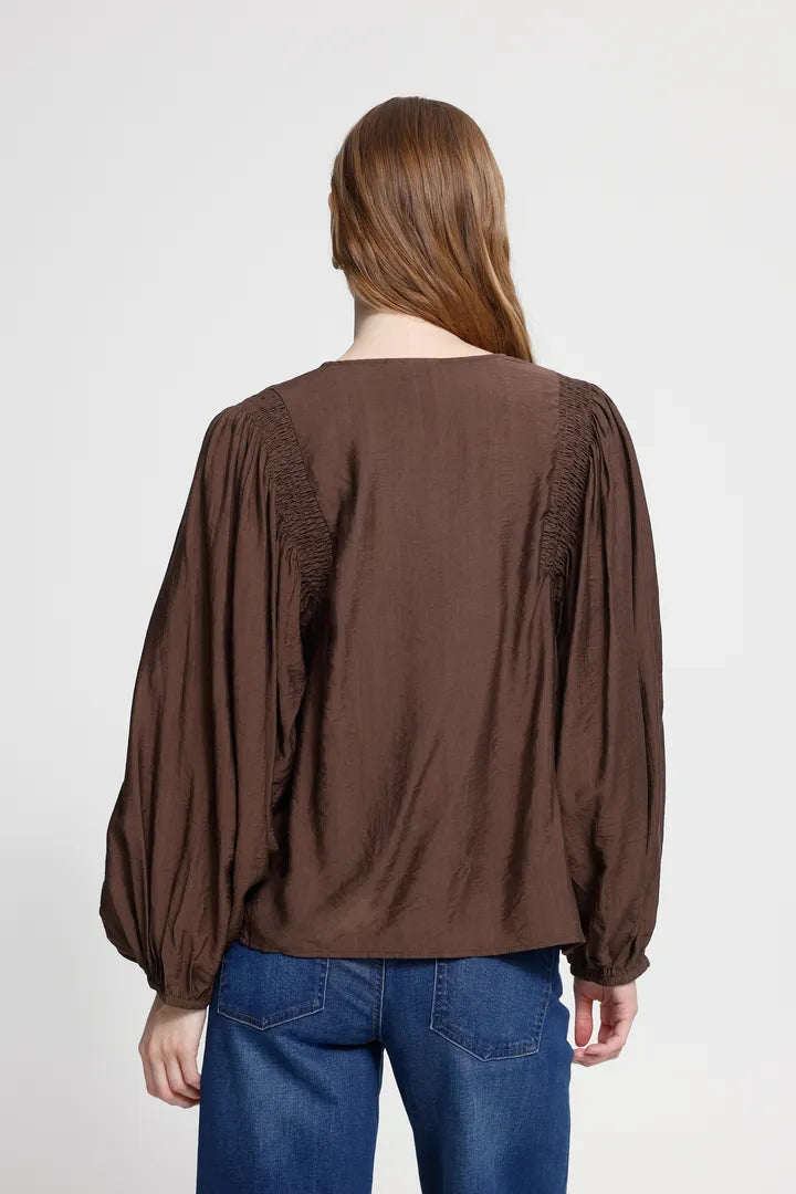 ICHI IHIMELDA LS Blouse - Brown