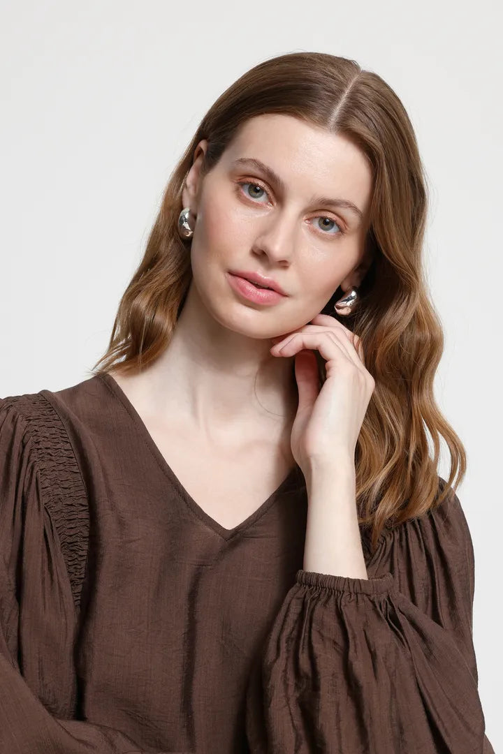 ICHI IHIMELDA LS Blouse - Brown