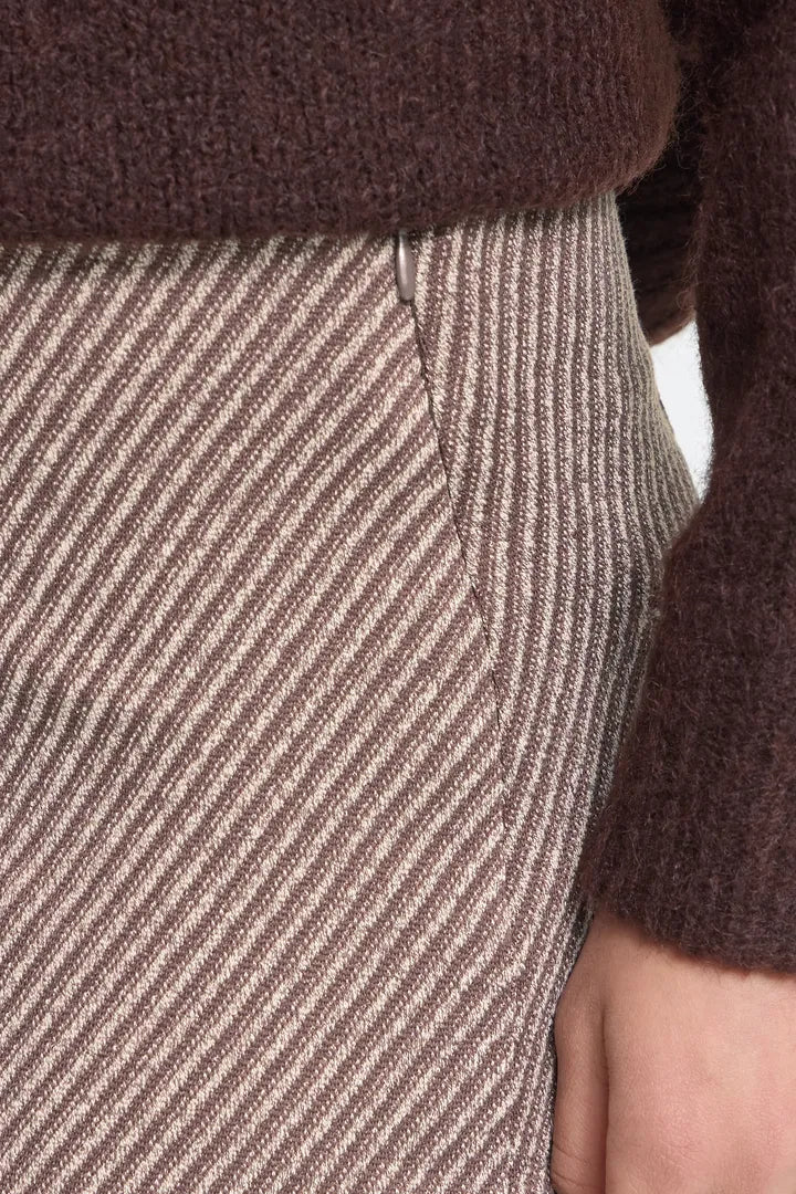 ICHI IHKATE TWILLISH WIDE PA Trousers Brown / Beige Mix.