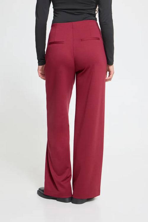 ICHI IHKATE WIDE PA2 Trousers - Light Burgundy.