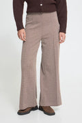 ICHI IHKATE TWILLISH WIDE PA Trousers Brown / Beige Mix.