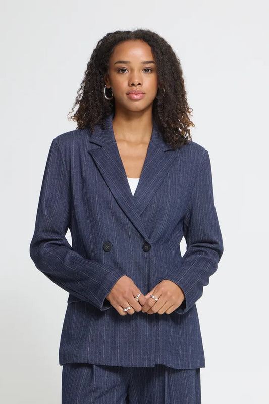 ICHI IHKATE PINELLE BL2 Blazer - Navy / White