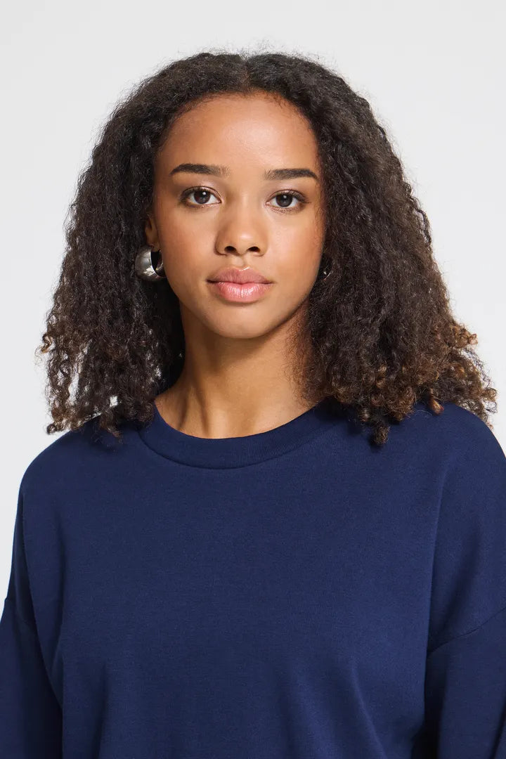 ICHI IHPINDA MIX SW Sweatshirt - Navy