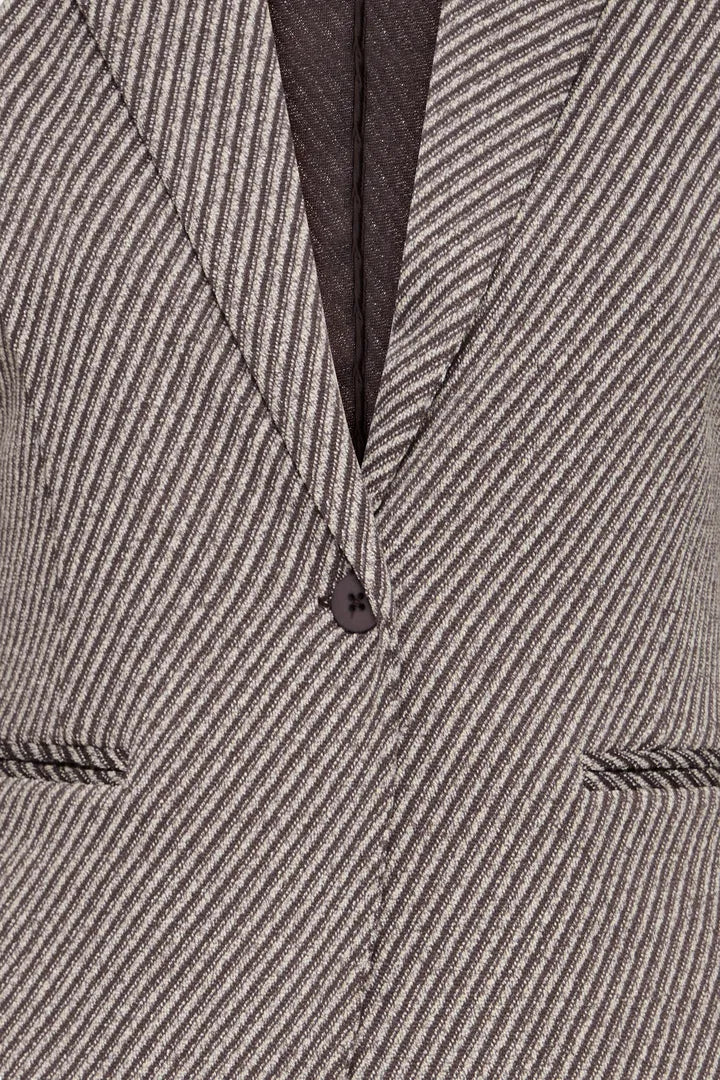 ICHI IHKATE TWILLISH BL Blazer - Brown/Beige Mix.