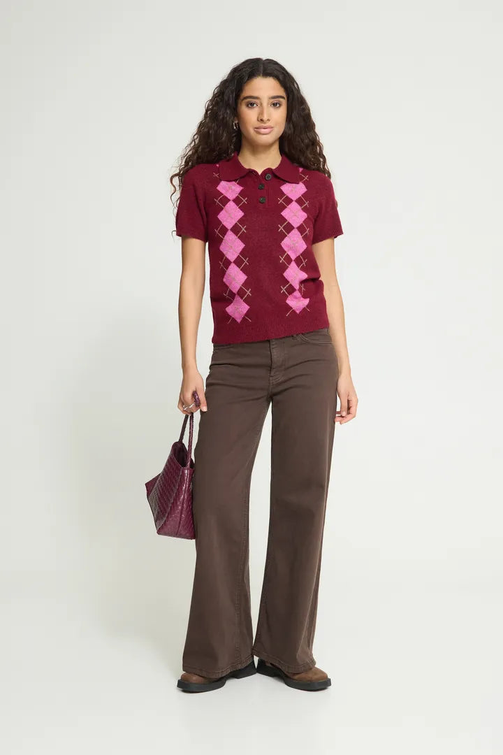 ICHI IHDASILA SS4 - Knit Burgundy.