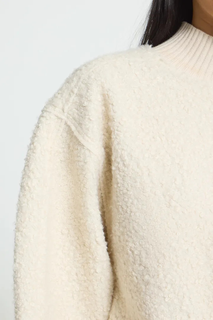 ICHI IHCURLEY LS Jumper - Cream.