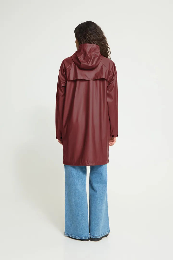 ICHI IHTAZI JA Rain Jacket - Burgundy.