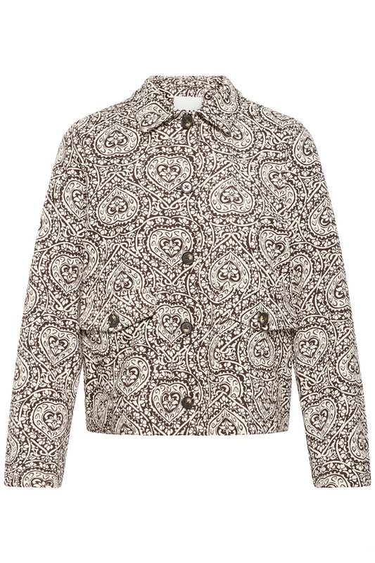 ICHI IHKATE PRINT JA2 Jacket - Brown / Beige Mix