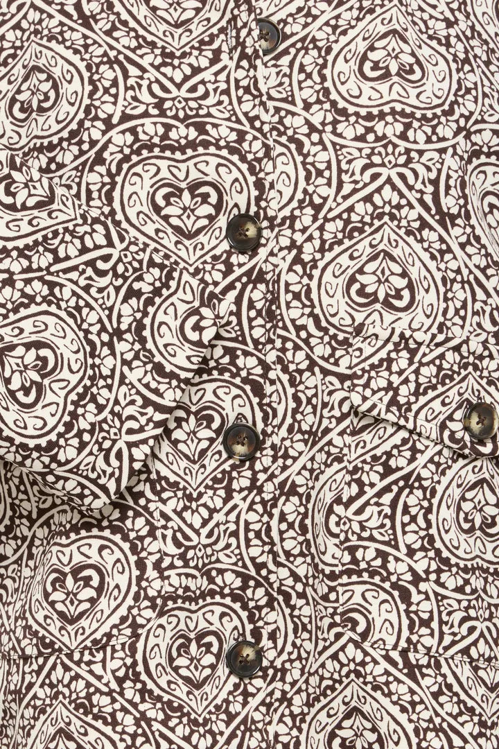 ICHI IHKATE PRINT JA2 Jacket - Brown / Beige Mix