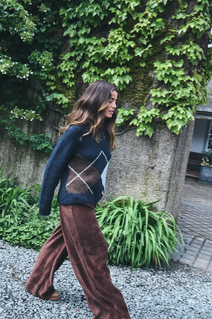 ICHI IHBAYANA LS Cardigan - Navy Mix.