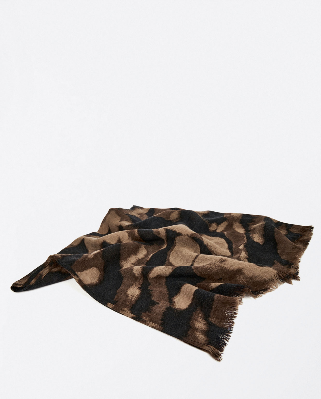 Surkana Printed Viscose Scarf. Brown