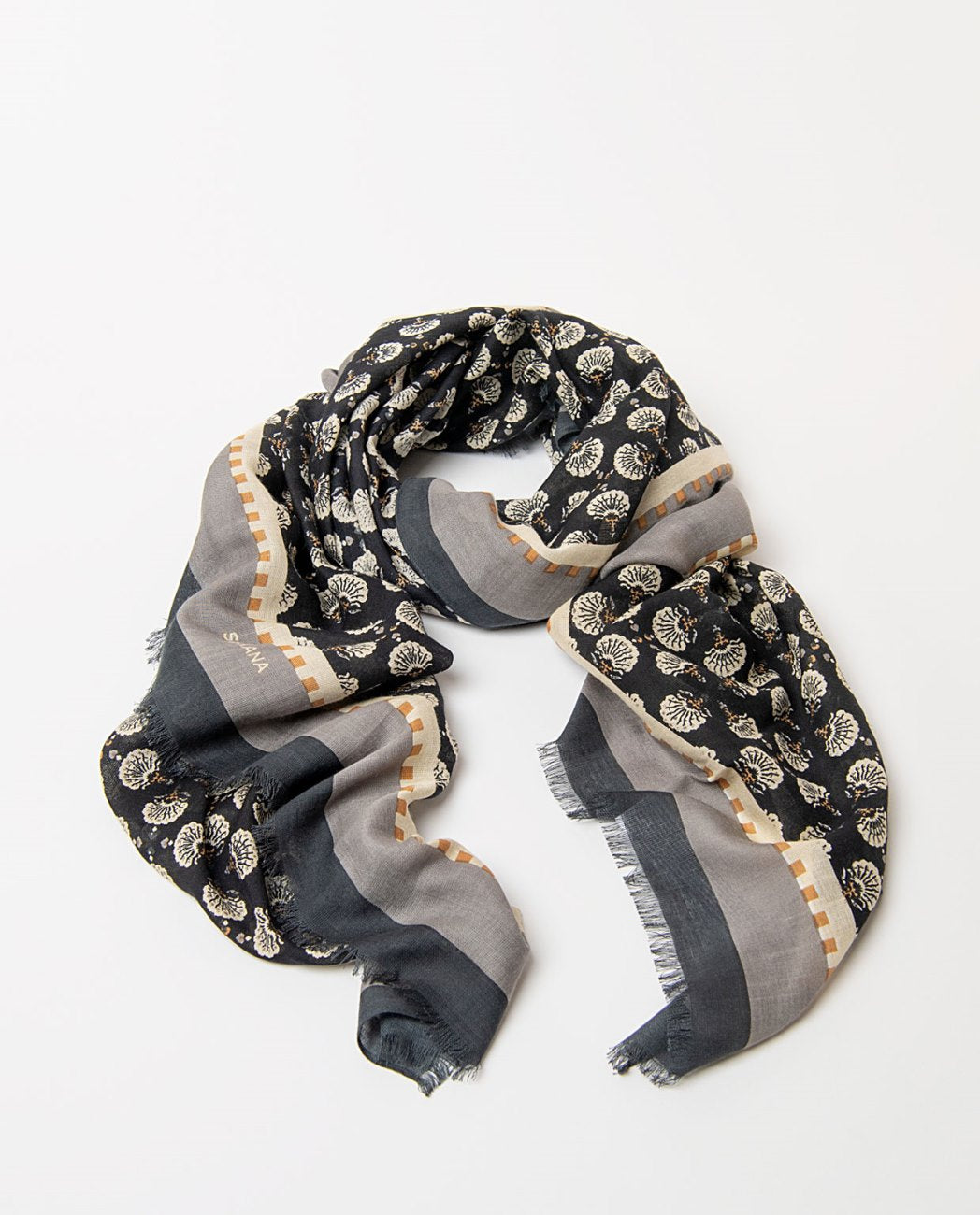 Surkana Scarf - Black & Grey Mix.
