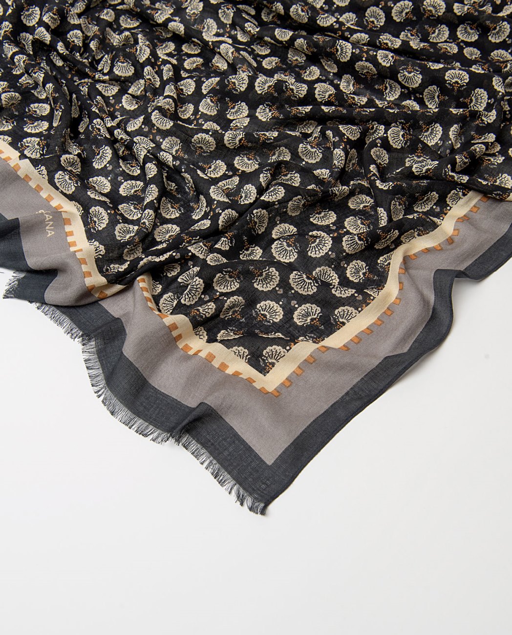 Surkana Scarf - Black & Grey Mix.