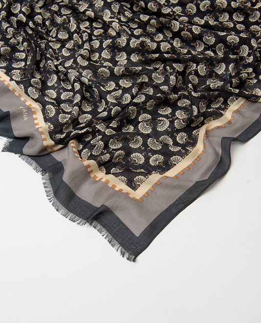 Surkana Scarf - Black & Grey Mix.