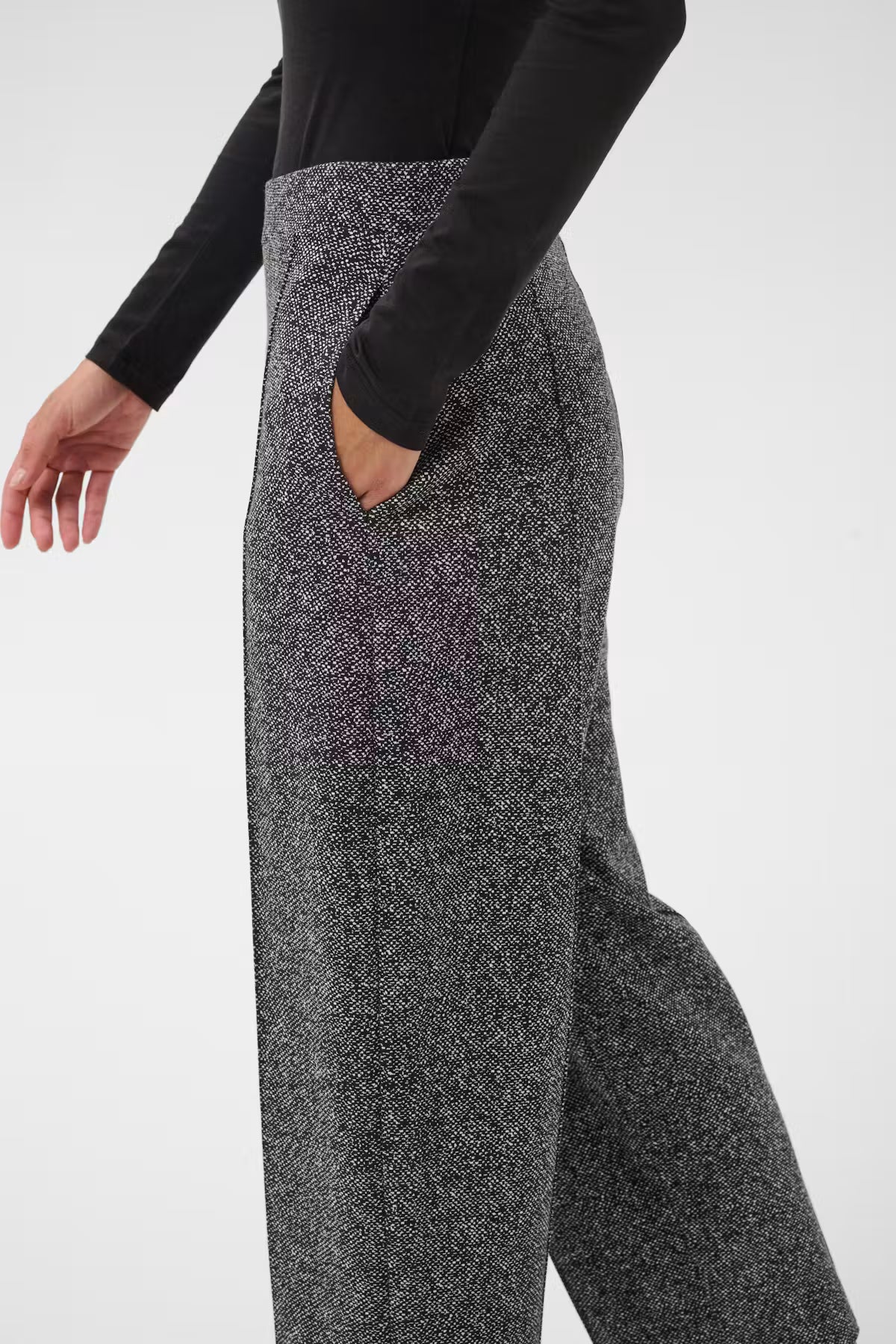 Part Two ColisaPW Pants - Black / White Fleck.