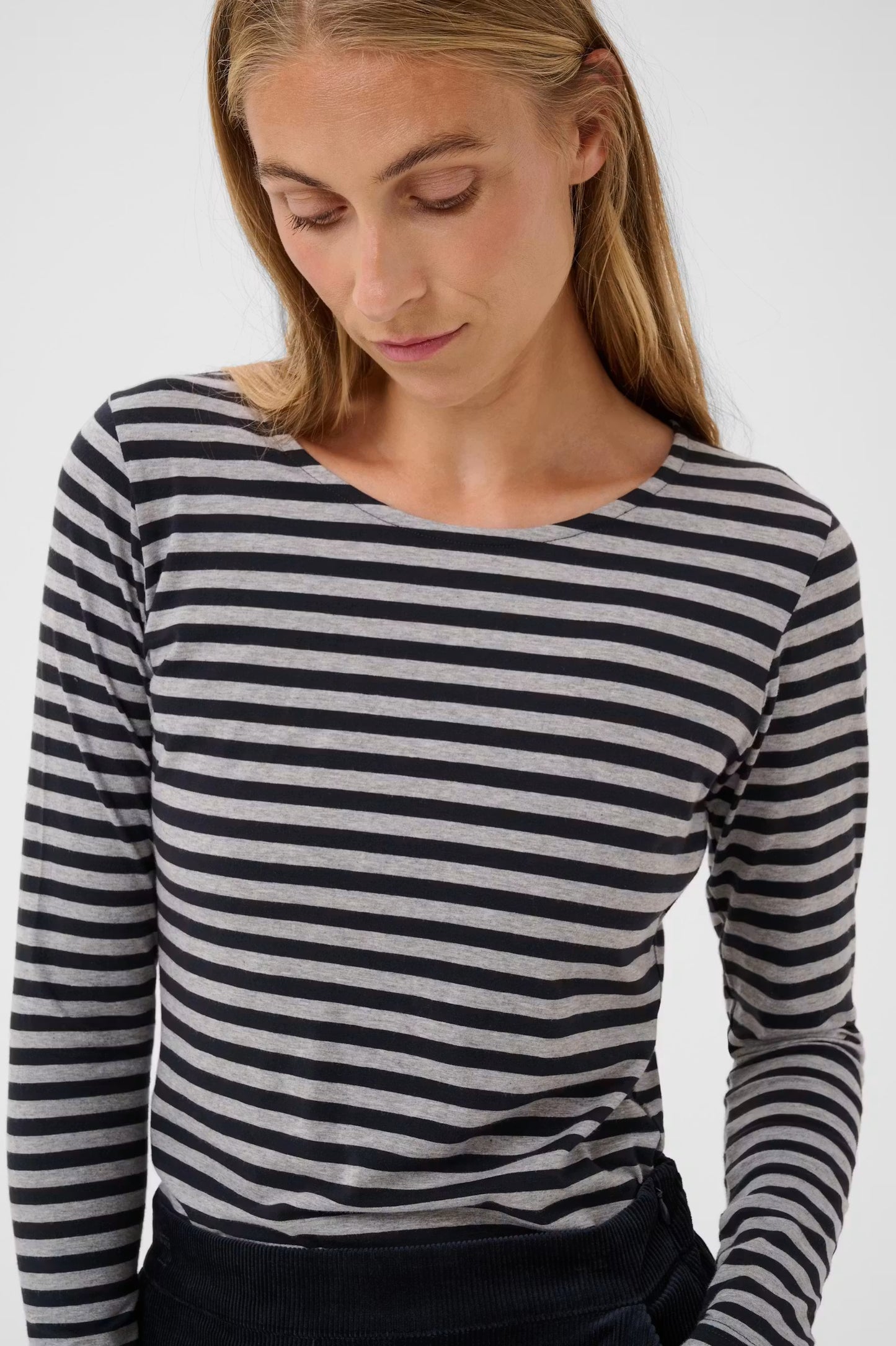 Part Two NemajasPW T/Shirt - Grey & Navy Stripe.