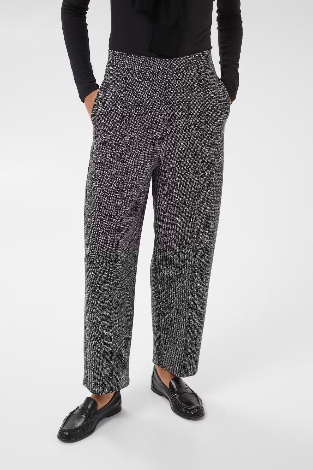 Part Two ColisaPW Pants - Black / White Fleck.