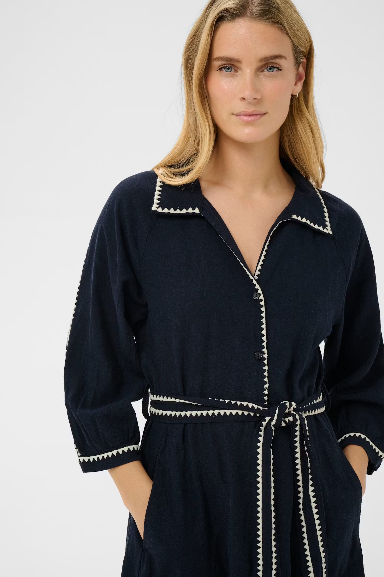 Part Two SiciliasPW DR Dress - Navy & White.