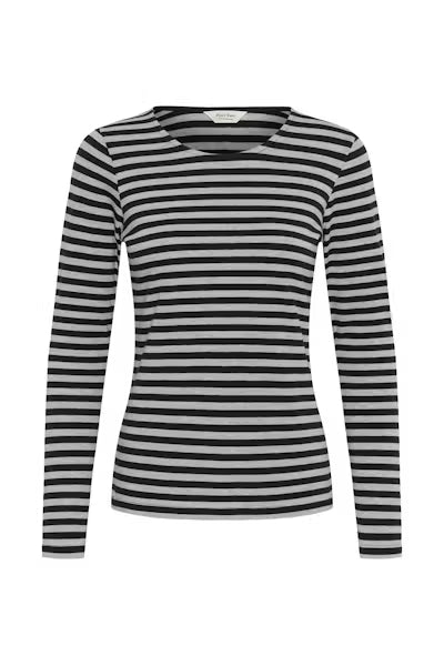 Part Two NemajasPW T/Shirt - Grey & Navy Stripe.
