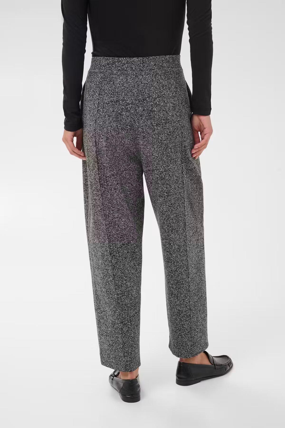 Part Two ColisaPW Pants - Black / White Fleck.