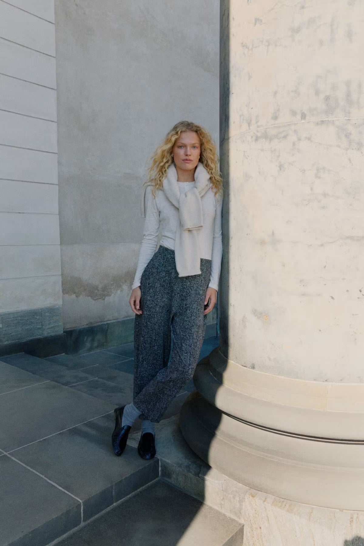 Part Two ColisaPW Pants - Black / White Fleck.