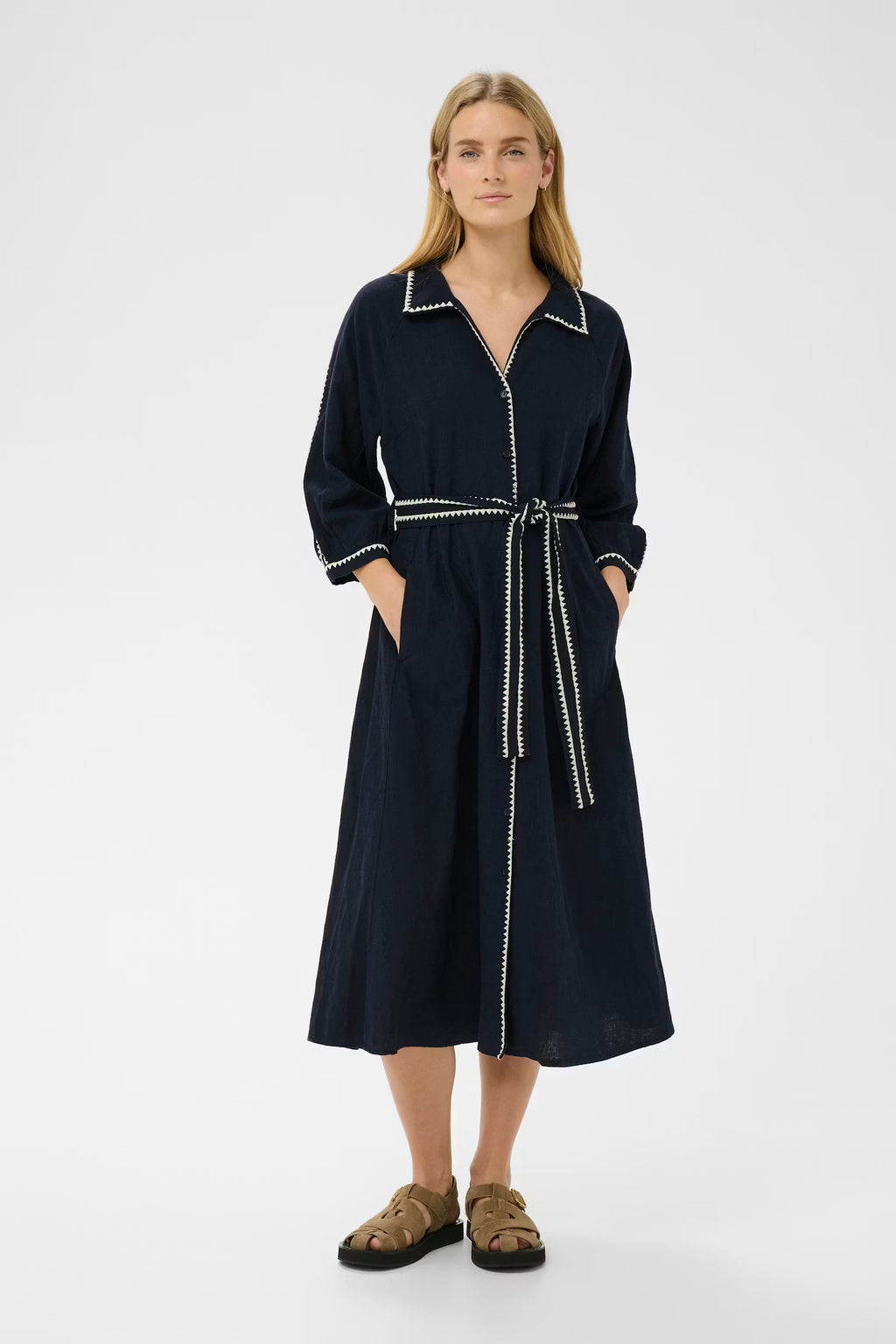 Part Two SiciliasPW DR Dress - Navy & White.